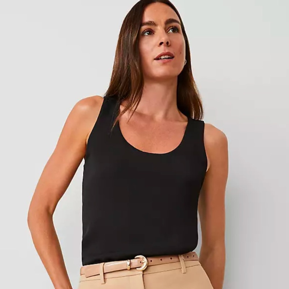 Ann Taylor Mixed Media Tank Top